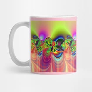 Multicolor Flowers and Scallop Shape Fractal Design Mug